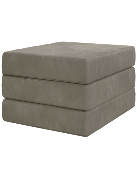 Divano Letto Pieghevole 75 x 63 x 45 cm Grigio Chiaro