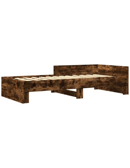 Struttura letto con testata Rovere Fumo 80 x 200 cm