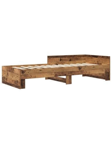 Struttura letto con testata Legno antico 80 x 200 cm