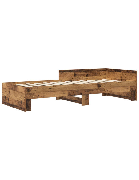 Struttura letto con testata Legno antico 80 x 200 cm