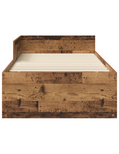 Struttura letto con testata Legno antico 80 x 200 cm