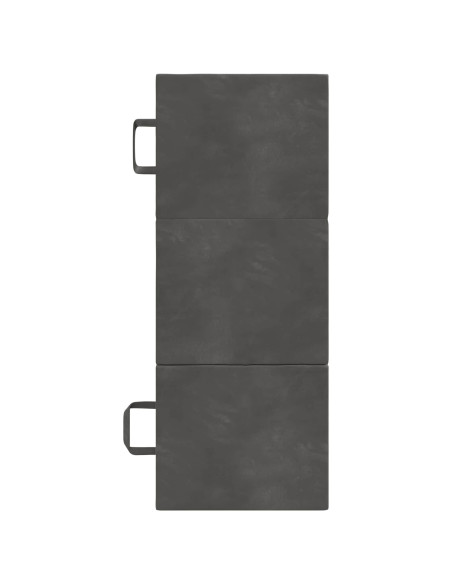 Divano Letto Pieghevole 75 x 63 x 45 cm Grigio Scuro
