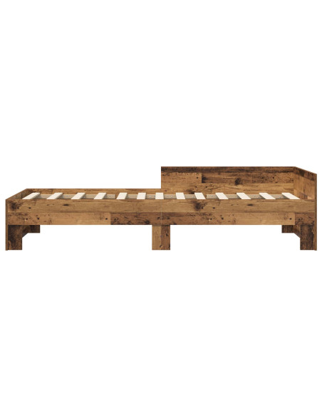 Struttura letto con testata Legno antico 80 x 200 cm