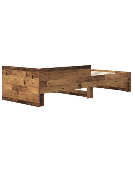 Struttura letto con testata Legno antico 80 x 200 cm