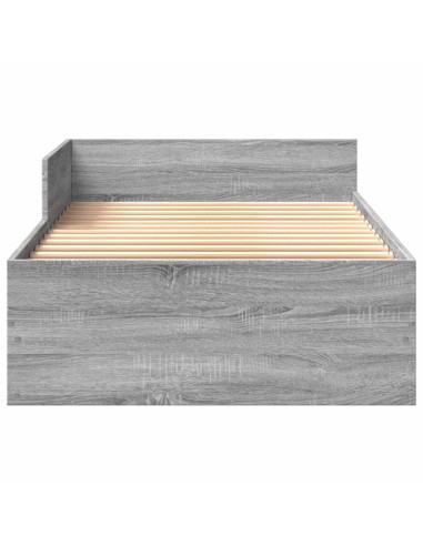 Struttura letto con testata Sonoma grigio 80 x 200 cm