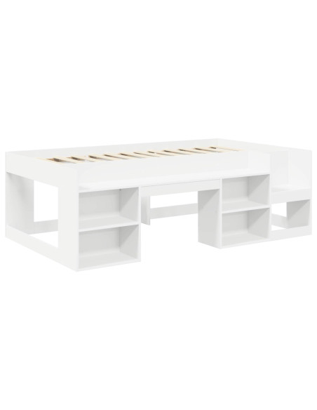 Letto con Tunnel 3 pcs Bianco e azzurro Legno multistrato