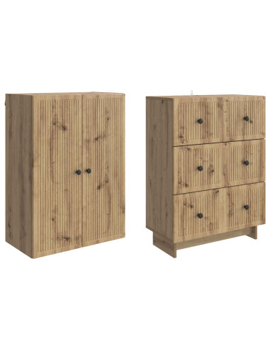 Set di armadi 2 pcs 66 x 34,5 x 90 cm Legno ingegnerizzato