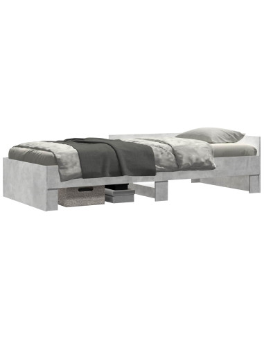 Struttura letto con testata Grigio Cemento 80 x 200 cm