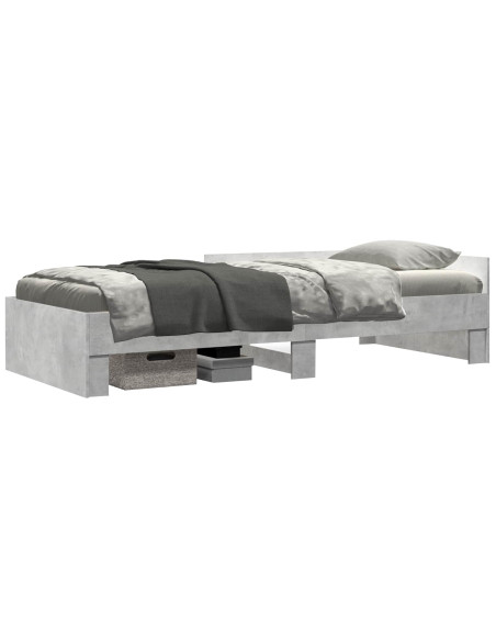 Struttura letto con testata Grigio Cemento 80 x 200 cm