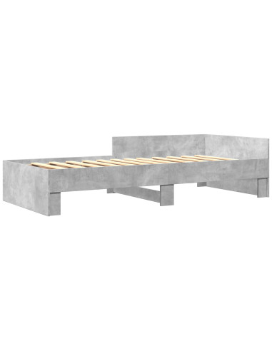 Struttura letto con testata Grigio Cemento 80 x 200 cm
