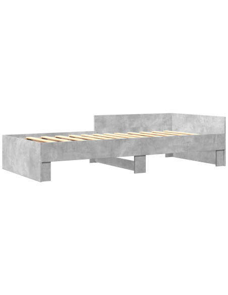Struttura letto con testata Grigio Cemento 80 x 200 cm