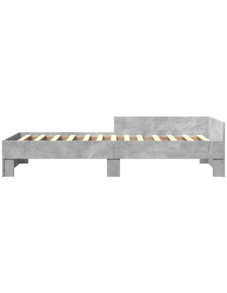 Struttura letto con testata Grigio Cemento 80 x 200 cm