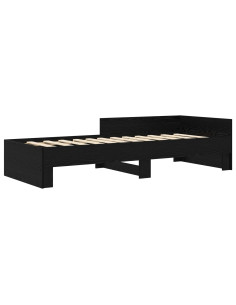 Struttura letto con testata Rovere Nero 80 x 200 cm 2