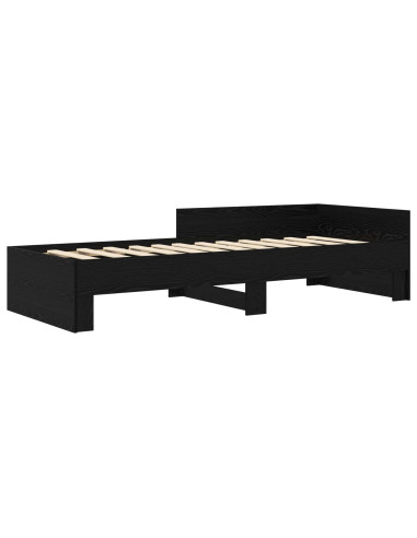 Struttura letto con testata Rovere Nero 80 x 200 cm
