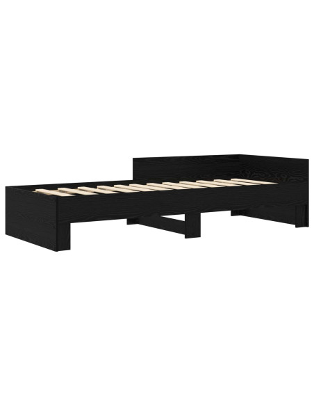 Struttura letto con testata Rovere Nero 80 x 200 cm