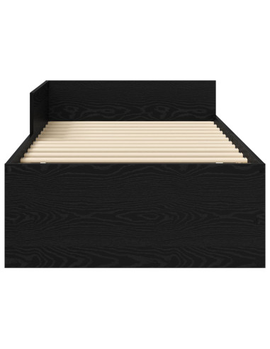 Struttura letto con testata Rovere Nero 80 x 200 cm