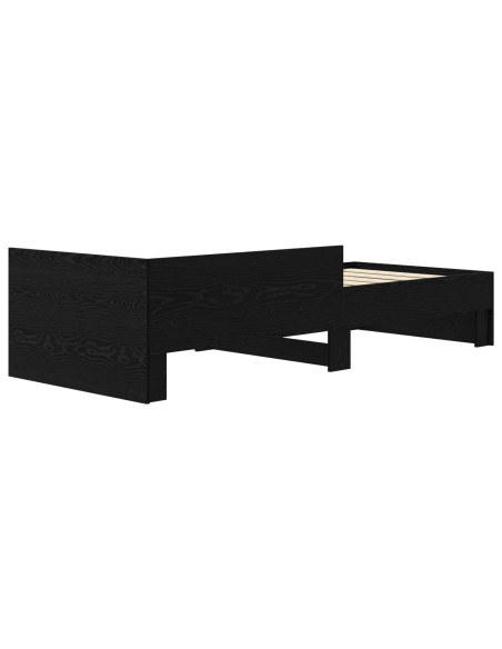 Struttura letto con testata Rovere Nero 80 x 200 cm