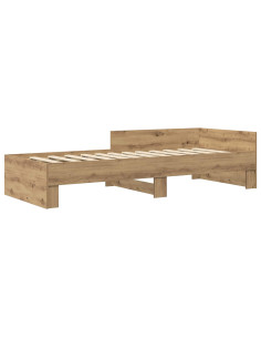 Struttura letto con testata Rovere Artigianale 80 x 200 cm 2