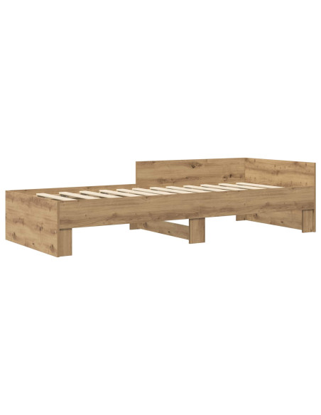 Struttura letto con testata Rovere Artigianale 80 x 200 cm