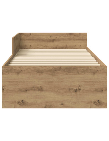 Struttura letto con testata Rovere Artigianale 80 x 200 cm