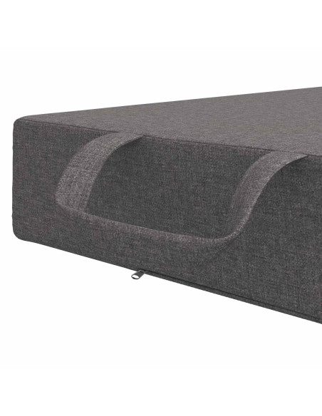 Divano Letto Pieghevole 90 x 63 x 45 cm Grigio Chiaro