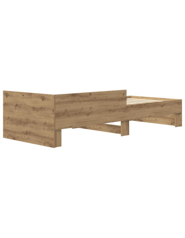 Struttura letto con testata Rovere Artigianale 80 x 200 cm