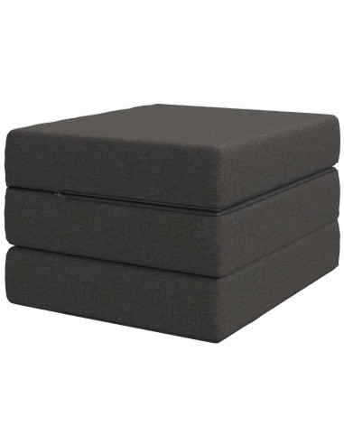 Divano Letto Pieghevole 90 x 63 x 45 cm Grigio Scuro