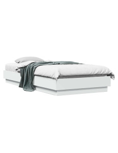 Struttura letto a pavimento Bianco 80 x 200 cm 2