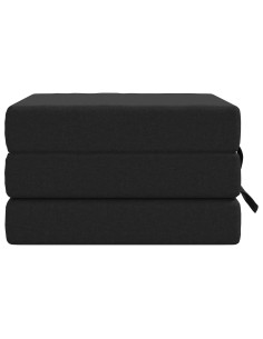 Divano Letto Pieghevole 90 x 63 x 45 cm Nero 2