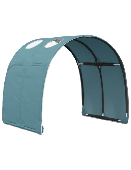 Letto con Tunnel 4 pcs Rovere Artigianale e Blu Chiaro