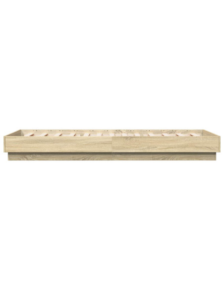 Struttura letto a pavimento Rovere Sonoma 80 x 200 cm
