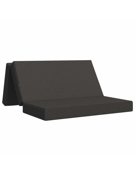 Divano Letto Pieghevole 160 x 67 x 45 cm Grigio Scuro