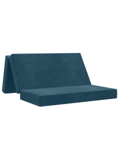 Divano Letto Pieghevole 160 x 67 x 45 cm Blu