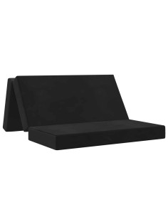 Divano Letto Pieghevole 160 x 67 x 45 cm Nero