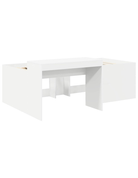 Letto con Tunnel 4 pcs Bianco e Nero Legno ingegnerizzato