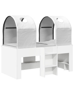 Letto con Tunnel 4 pcs Bianco Legno ingegnerizzato