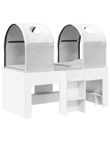 Letto con Tunnel 4 pcs Bianco Legno ingegnerizzato
