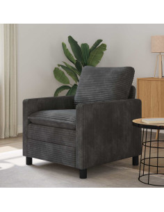 Divano Grigio Scuro 76 x 81 x 87,5 cm Poliestere