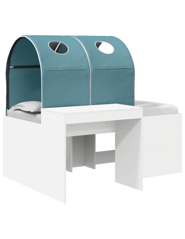 Letto con Tunnel 4 pcs Rovere Artigianale e Blu Chiaro