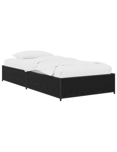 Struttura del letto Rovere Nero 80 x 200 cm