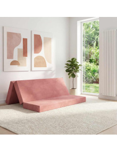 Divano Letto Pieghevole 180 x 67 x 45 cm Rosa