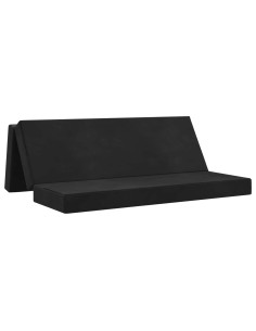 Divano Letto Pieghevole 180 x 67 x 45 cm Nero