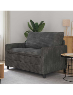 Divano Grigio Scuro 126 x 81 x 87,5 cm Poliestere