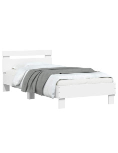 Struttura letto con testata Bianco 80 x 200 cm 2