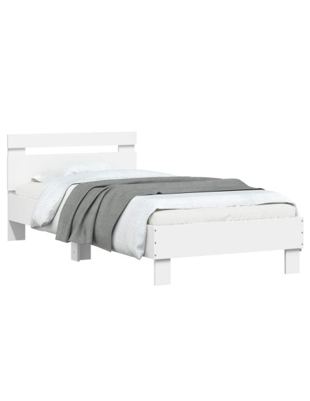 Struttura letto con testata Bianco 80 x 200 cm