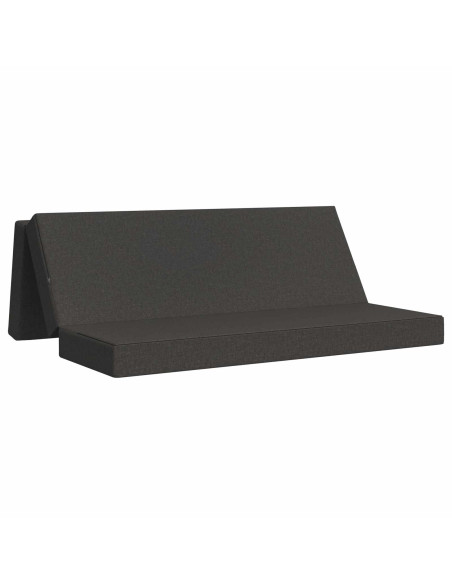 Divano Letto Pieghevole 200 x 67 x 45 cm Grigio Scuro