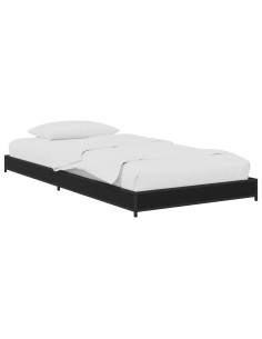 Struttura del letto Rovere Nero 80 x 200 cm