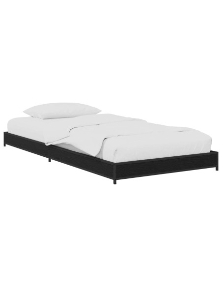 Struttura del letto Rovere Nero 80 x 200 cm