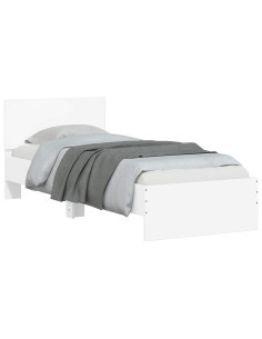 Struttura letto con testata Bianco 80 x 200 cm 2