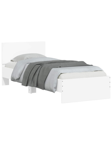 Struttura letto con testata Bianco 80 x 200 cm